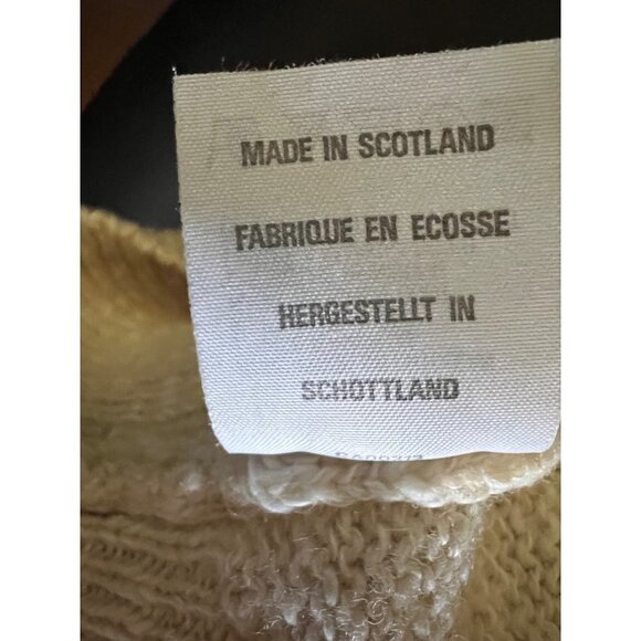 Vintage Titleist Mens Scotland Wool Argyle Beige V-Neck Pullover Sweater Medium - Picture 6 of 7